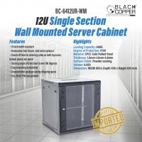 12U 19-Inch Wall Mount Network Rack Single Section